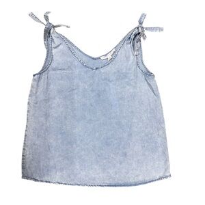 Jane + Delancey Light Blue Chambray Denim Sleeveless Top, Tank Top, New, Size S